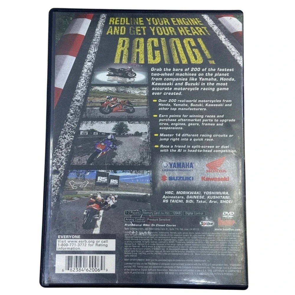 RS Riding Spirits Sony PlayStation 2 PS2 Motorcycle Racing Game NTSC SLUS 20429